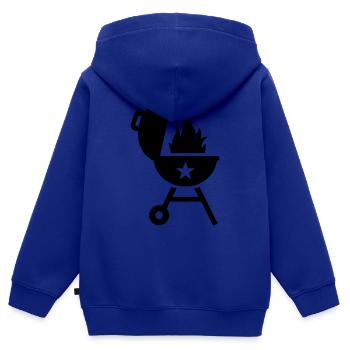 Grill - Sweat Premium à capuche zippé enfant bio - bleu roi - Dos - AI Model Kid Male (0cm)
