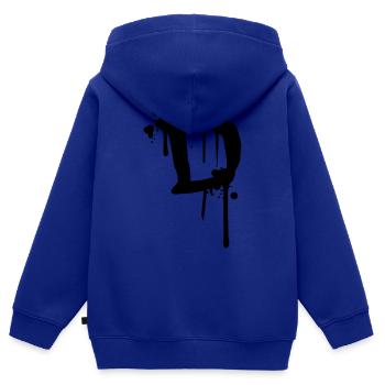 D Graffiti drops Farbklex blood spray - Kids Premium Organic Zip-up Hoodie - royal blue - Back - AI Model Kid Male (0cm)