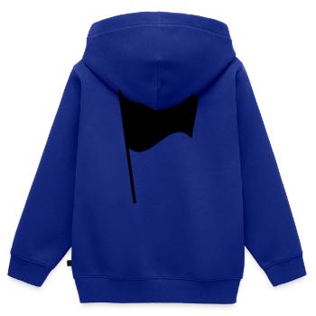 Flagge - Kinder Premium Organic Zip Hoodie - Royalblau - Hinten - AI Model Kid Male (0cm)