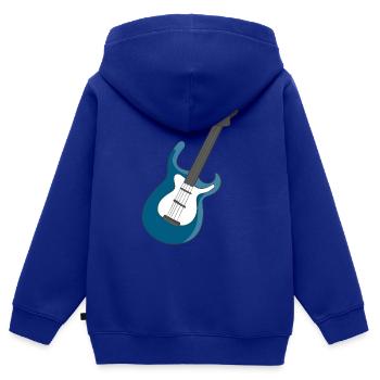 E-Gitarre - Kinder Premium Organic Zip Hoodie - Royalblau - Hinten - AI Model Kid Male (0cm)