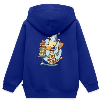 Cuisson à la commande - Sweat Premium à capuche zippé enfant bio - bleu roi - Dos - AI Model Kid Male (0cm)
