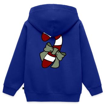 Zuckerstange - Kinder Premium Organic Zip Hoodie - Royalblau - Hinten - AI Model Kid Male (0cm)