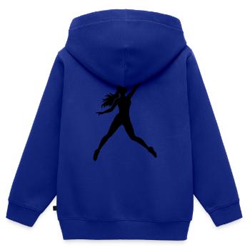 Volleyball Spielerin Symbol - Kinder Premium Organic Zip Hoodie - Royalblau - Hinten - AI Model Kid Male (0cm)