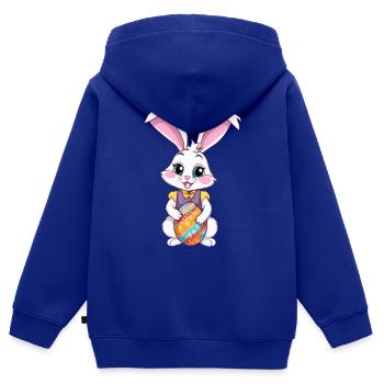 Easter bunny with Easter eggs - Kids Premium Organic Zip-up Hoodie - royal blue - Back - AI Model Kid Male (0cm)