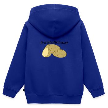Kartoffelgemüse Gesundes Essen von Kartoffeln - Kinder Premium Organic Zip Hoodie - Royalblau - Hinten - AI Model Kid Male (0cm)