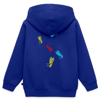 Spieß grill Icon - Kinder Premium Organic Zip Hoodie - Royalblau - Hinten - AI Model Kid Male (0cm)