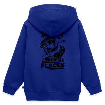 Donut - Kinder Premium Organic Zip Hoodie - Royalblau - Hinten - AI Model Kid Male (0cm)