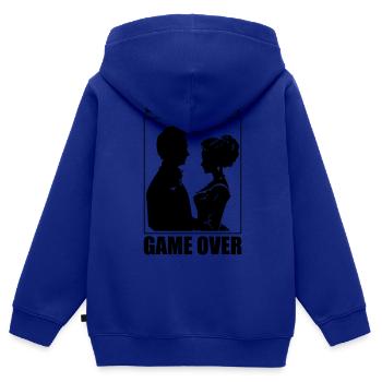 Hochzeitspaar Game Over Brautpaar Jga - Kinder Premium Organic Zip Hoodie - Royalblau - Hinten - AI Model Kid Male (0cm)
