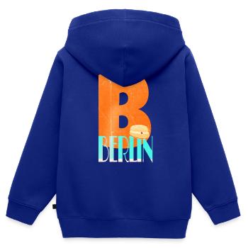 Retro Design B Berlin - Kinder Premium Organic Zip Hoodie - Royalblau - Hinten - AI Model Kid Male (0cm)