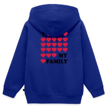 Familie - Kinder Premium Organic Zip Hoodie - Royalblau - Hinten - AI Model Kid Male (0cm)