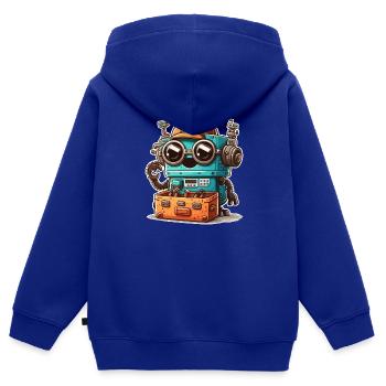 Ingenieur-Bot - Kinder Premium Organic Zip Hoodie - Royalblau - Hinten - AI Model Kid Male (0cm)