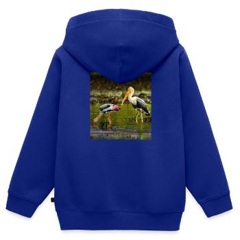 Beautiful birds - Kids Premium Organic Zip-up Hoodie - royal blue - Back - AI Model Kid Male (0cm)
