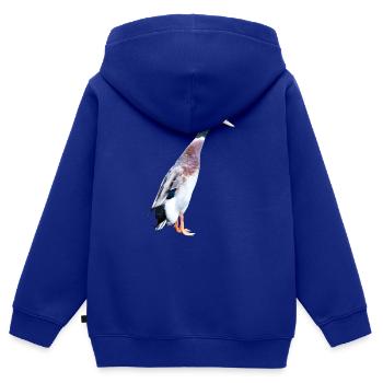Laufenten sind perfekte Begleiter für Gärtner - Kinder Premium Organic Zip Hoodie - Royalblau - Hinten - AI Model Kid Male (0cm)