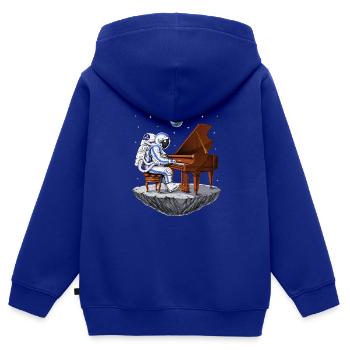 Weltraumastronaut Pianist - Kinder Premium Organic Zip Hoodie - Royalblau - Hinten - AI Model Kid Male (0cm)