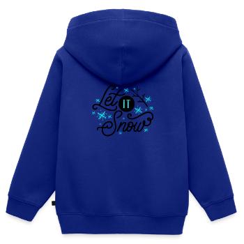 Lass es schneien - Kinder Premium Organic Zip Hoodie - Royalblau - Hinten - AI Model Kid Male (0cm)
