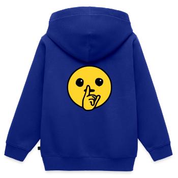 Emoji Silent Sketch Color - Kids Premium Organic Zip-up Hoodie - royal blue - Back - AI Model Kid Male (0cm)