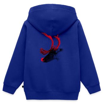 Pure - Kids Premium Organic Zip-up Hoodie - royal blue - Back - AI Model Kid Male (0cm)