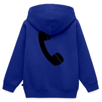 Telefon - Kinder Premium Organic Zip Hoodie - Royalblau - Hinten - AI Model Kid Male (0cm)