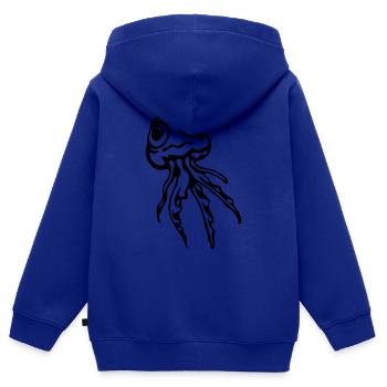 Jellyfish - Kinder Premium Organic Zip Hoodie - Royalblau - Hinten - AI Model Kid Male (0cm)