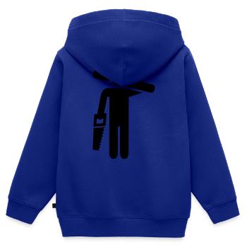 Zimmermann - Kinder Premium Organic Zip Hoodie - Royalblau - Hinten - AI Model Kid Male (0cm)