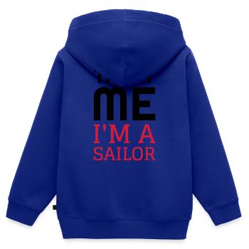 Sailor / Seaman / Seemann / Marin / Marine - Kids Premium Organic Zip-up Hoodie - royal blue - Back - AI Model Kid Male (0cm)