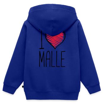 i love malle - Kinder Premium Organic Zip Hoodie - Royalblau - Hinten - AI Model Kid Male (0cm)