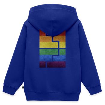 Geometrie - Kinder Premium Organic Zip Hoodie - Royalblau - Hinten - AI Model Kid Male (0cm)