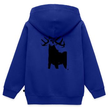 RUTTING II - Sweat Premium à capuche zippé enfant bio - bleu roi - Dos - AI Model Kid Male (0cm)