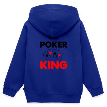 poker king - Kinder Premium Organic Zip Hoodie - Royalblau - Hinten - AI Model Kid Male (0cm)