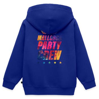 Mallorca Party Crew - Sweat Premium à capuche zippé enfant bio - bleu roi - Dos - AI Model Kid Male (0cm)