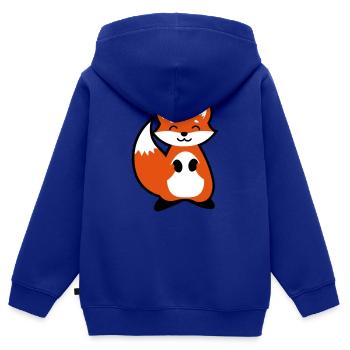 Cute Fox gift idea animal child / niedlicher Fuchs - Kinder Premium Organic Zip Hoodie - Royalblau - Hinten - AI Model Kid Male (0cm)