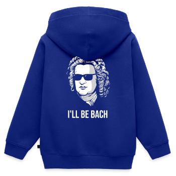 I'll Be Bach Lustige Klassische Musik Geschenkidee - Kinder Premium Organic Zip Hoodie - Royalblau - Hinten - AI Model Kid Male (0cm)