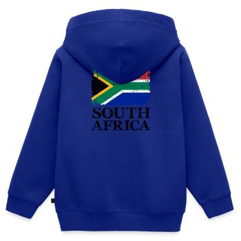 Afrique du Sud - Sweat Premium à capuche zippé enfant bio - bleu roi - Dos - AI Model Kid Male (0cm)
