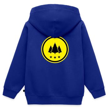 Baum Tanne Wald - Kinder Premium Organic Zip Hoodie - Royalblau - Hinten - AI Model Kid Male (0cm)