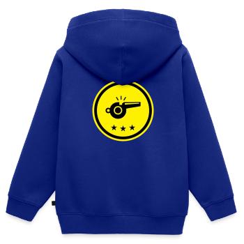 Whistle Whistle - Kids Premium Organic Zip-up Hoodie - royal blue - Back - AI Model Kid Male (0cm)