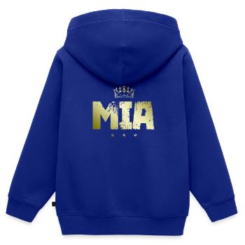 Mia - Sweat Premium à capuche zippé enfant bio - bleu roi - Dos - AI Model Kid Male (0cm)