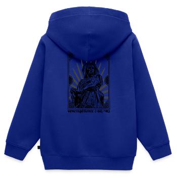 Vercingetorix - Kinder Premium Organic Zip Hoodie - Royalblau - Hinten - AI Model Kid Male (0cm)