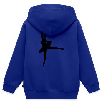 ballerina - Kinder Premium Organic Zip Hoodie - Royalblau - Hinten - AI Model Kid Male (0cm)