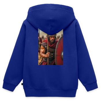Legionäre Roms, slawische Mythen flüstern durch eine - Kinder Premium Organic Zip Hoodie - Royalblau - Hinten - AI Model Kid Male (0cm)