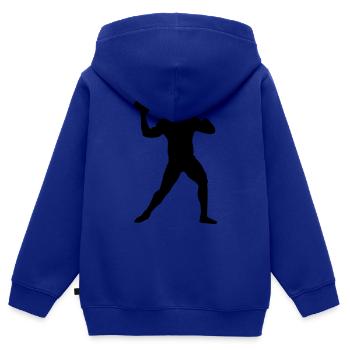 Football Footballspieler Quarterback - Kinder Premium Organic Zip Hoodie - Royalblau - Hinten - AI Model Kid Male (0cm)