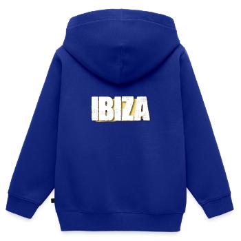 Ibiza - Sweat Premium à capuche zippé enfant bio - bleu roi - Dos - AI Model Kid Male (0cm)