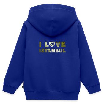 I Love Istanbul - Kinder Premium Organic Zip Hoodie - Royalblau - Hinten - AI Model Kid Male (0cm)