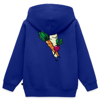 Vegetables Vegetable Garden Vegetables Gardener - Kids Premium Organic Zip-up Hoodie - royal blue - Back - AI Model Kid Male (0cm)