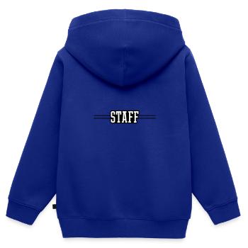 Staff Mitglied - Kinder Premium Organic Zip Hoodie - Royalblau - Hinten - AI Model Kid Male (0cm)