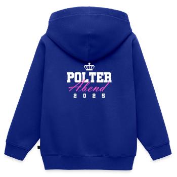 Polterabend 2025 Polter Hochzeit - Kinder Premium Organic Zip Hoodie - Royalblau - Hinten - AI Model Kid Male (0cm)