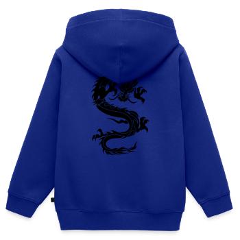 chinese dragon tribal - Kinder Premium Organic Zip Hoodie - Royalblau - Hinten - AI Model Kid Male (0cm)