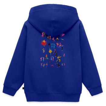 Tanzen - Kinder Premium Organic Zip Hoodie - Royalblau - Hinten - AI Model Kid Male (0cm)