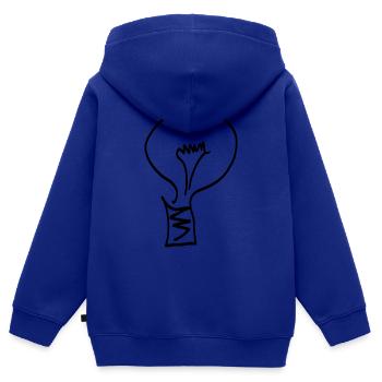 Licht - Glühbirne - Kinder Premium Organic Zip Hoodie - Royalblau - Hinten - AI Model Kid Male (0cm)
