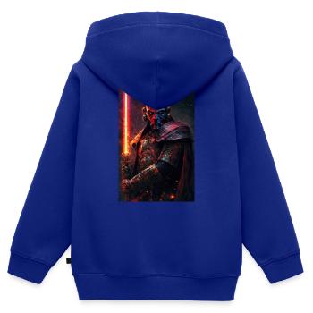 Lichtschwert - Kinder Premium Organic Zip Hoodie - Royalblau - Hinten - AI Model Kid Male (0cm)
