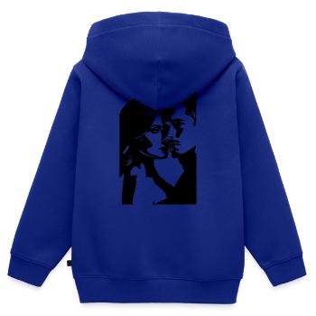 AMANTS II - Sweat Premium à capuche zippé enfant bio - bleu roi - Dos - AI Model Kid Male (0cm)